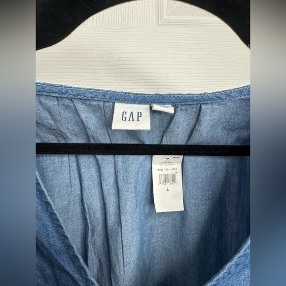 NWT GAP Blue Ruffle Mini Dress - Picture 4 of 6